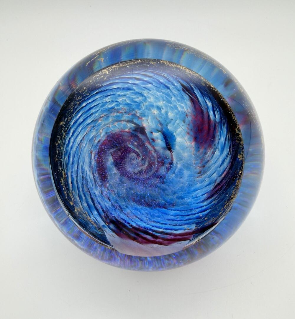Glass Eye Studio GES Milky Way Galaxy Celestial Series Paperweight 2006 Signed